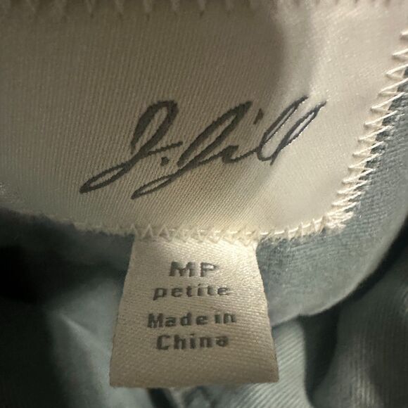 J. Jill Soft Denim Button Down Jacket Medium Petite Sage Green Cotton - Picture 3 of 4